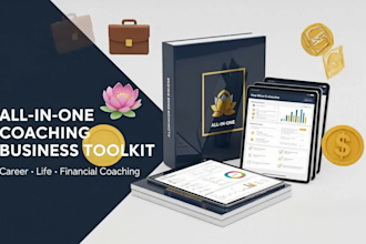 give coaching business toolkit with logo