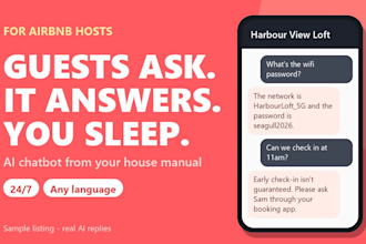 build an ai airbnb chatbot that answers your guests day and night