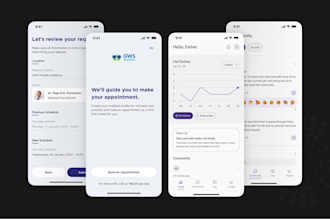design a healthcare UI UX for your startup in figma