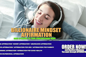 create 5x10 minutes luxury lifestyle affirmation and meditation videos