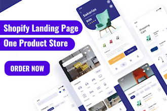 design shopify product landing page or one product shopify store