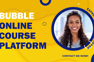 build custom online course platform in bubble educational bubble website bubble