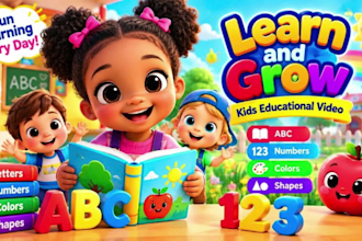 do 3d kids educational learning video for cocomelon style disney