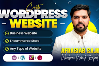 build wordpress website, elementor website or full website creation