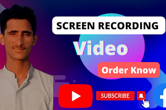 do screen recording video and gameing video for your youtube channel