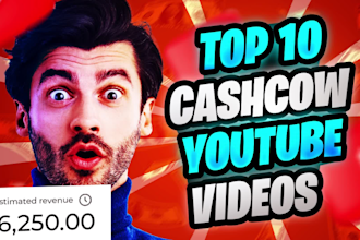 edit faceless cashcow videos for top 10, luxury, travel, tech automation channel