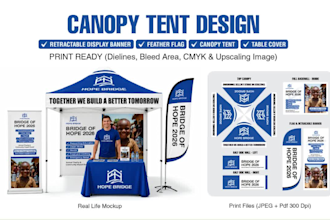 design your canopy tent, backdrop, and booth for your event