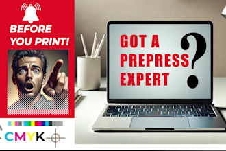 print ready file setup, offset prepress, preflight, bleed, cmyk conversion