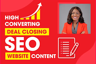 craft quick converting SEO website and landing page content