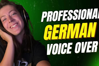 record a young german female voice over