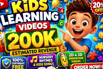 create kids learning videos for youtube channel