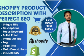 write a shopify product description with perfect SEO