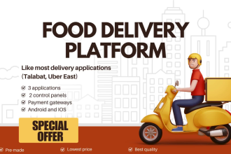 build multi store food delivery app  like uber eats, talabat