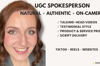 be your natural and authentic ugc spokesperson