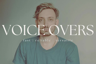 record a voice over, american or latino accent