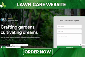 design lawn care website landscaping website gardening website lawn care leads