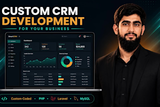 develop custom CRM, saas, web application in PHP laravel