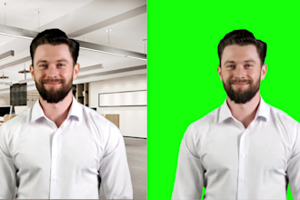 remove green screen background within just 12 hours