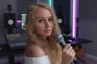 record a catchy vocal hook for your instagram, tiktok reels