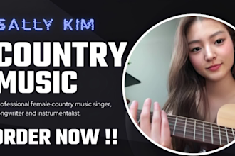 sing emotional country music and ballads song with fiddle track for you