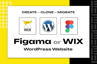 convert clone figma, wix to wordpress website SEO friendly