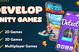 do 3d unity game development for ios and android games