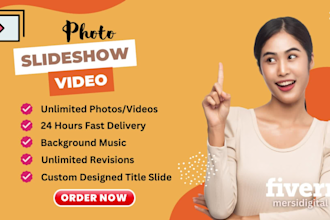 create wedding photo slideshow, promo, memorial video