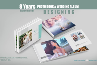 design any photo book, wedding album,  travel photobook