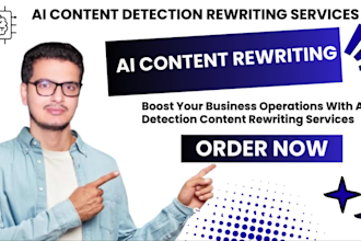 do ai detection and  rewrite ai article blog content rewriting