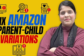 create amazon listing merge parent child variation creation for all category