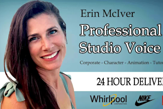 record a professional american female voice over