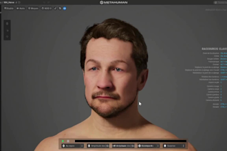 realistic game character modeling 3d metahuman design 3d hair film game unreal