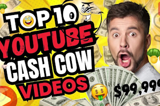 create automated youtube cashcow, top 10, faceless yt cash cow videos,