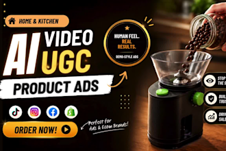 create demo style ai ugc ads for home and kitchen products