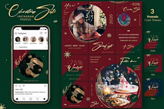design customized instagram puzzle feed grid for you