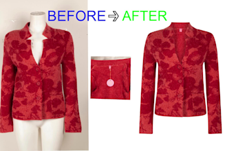 do ghost mannequin, neck joint and apparel photo editing