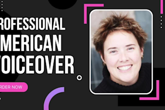record an english, female voiceover for your narration project