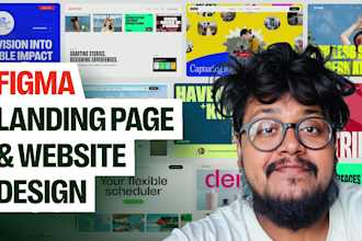 design responsive figma landing page and website uiux
