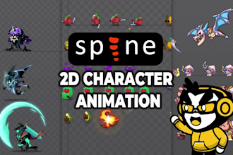 design custom 2d spine animations for your game