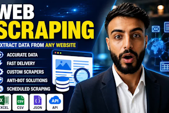 do web scraping, data mining, and data extraction from any website