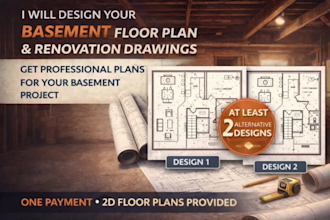 design your basement floor plan and renovation drawings