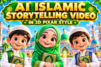 do ai islamic kids learning video quran animation for kids 3d kids video editing