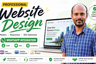 build a modern business website with whatsapp integration