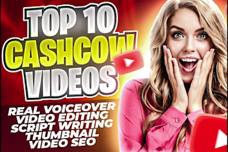 create monetizable cash cow youtube video and top 10 videos