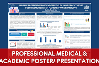 design scientific, medical, academic research conference poster presentation