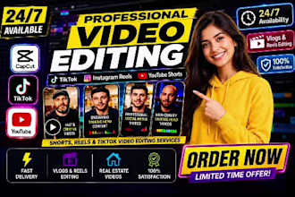 do professional video editing for youtube short, instagram reels, tiktok videos