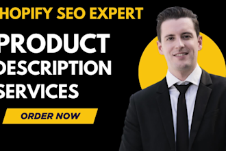 do advance shopify seo and write shopify product descriptions