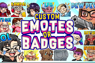 create custom twitch emotes or sub badges for your stream