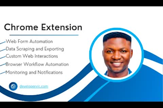 develop chrome browser extension for automation on web app