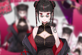 design vtuber model in anime style and rigging live2d